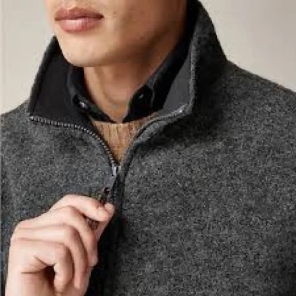 NWT J CREW Wool-blend fleece jacket